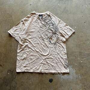 Vintage Y2K Lost Enterprises Graphic Tee, Beige, Size L - Distressed